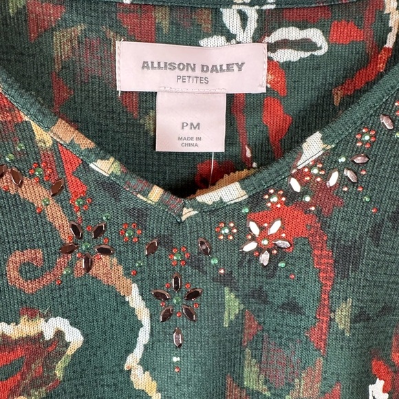 Allison Daley Petites Embellished Floral Top – Size PM - Picture 3 of 7